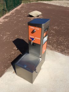 Installation M-Innov d'une borne vidange sur le camping de Plainfaing